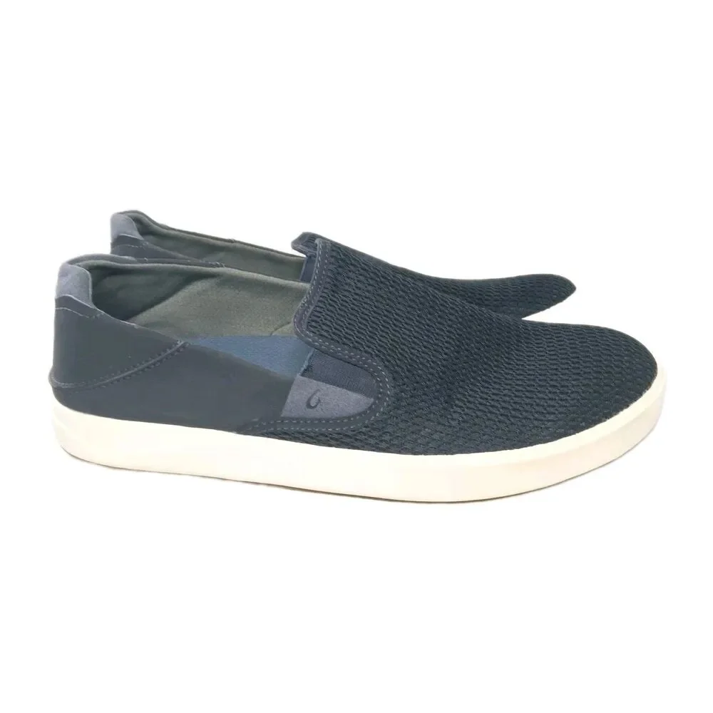 OLUKAI Lae‘ahi Breathable Slip-On Shoes Men's Size 12 Deep Blue Retail $120 - Picture 1 of 8